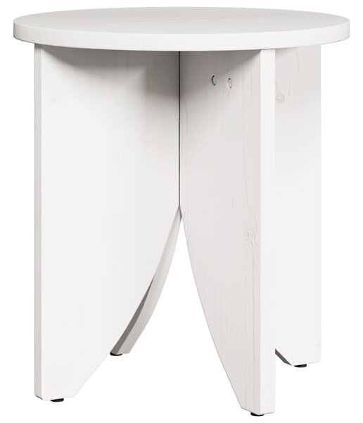 Dohányzóasztal 2 pcs Fehér 41.5 x 41.5 x 44 cm Tömör fenyőfa