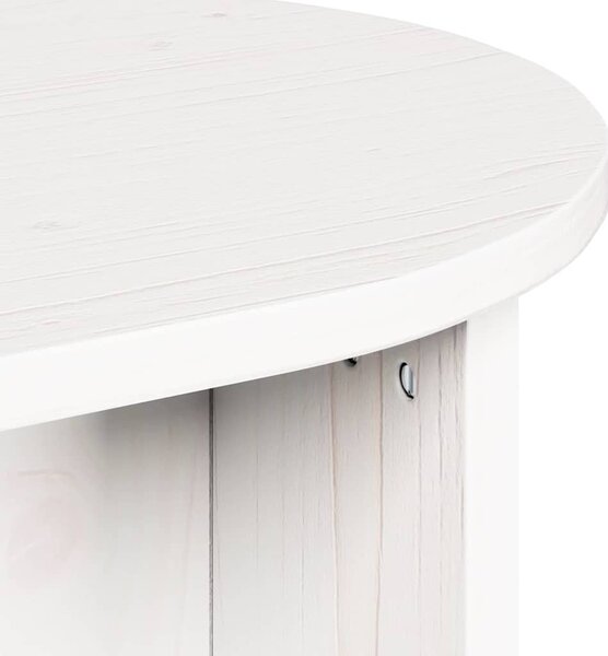 Dohányzóasztal Fehér 80 x 39.5 x 35 cm Tömör fenyőfa