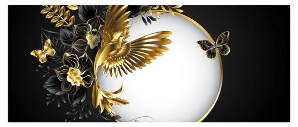 Kép - Arany motívumokkal díszített labda (120x50 cm)