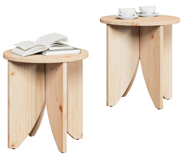 Dohányzóasztal 2 pcs Természetes 41.5 x 41.5 x 44 cm