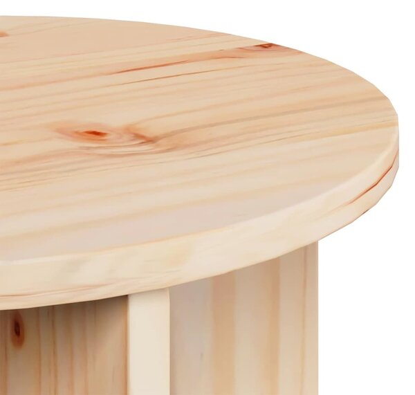 Dohányzóasztal 2 pcs Természetes Tömör fenyőfa