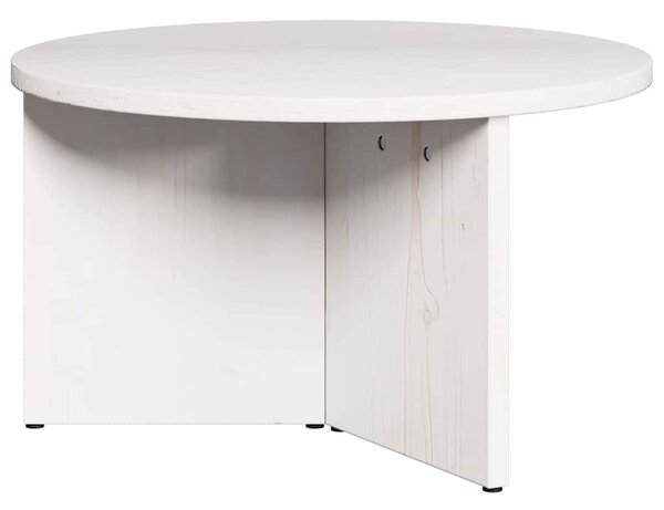 Dohányzóasztal 2 db Fehér 49 x 49 x 28 cm Tömör fenyőfa
