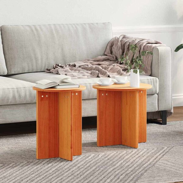 Dohányzóasztal 2 pcs Faggyú barna