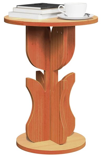 Dohányzóasztal Faggyú barna 39,5 x 39,5 x 53,5 cm Tömör fenyőfa