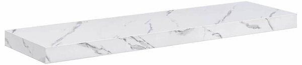 Falpolc tárolóval 4 pcs Fehér márvány 80 x 23,5 x 4 cm Faanyag