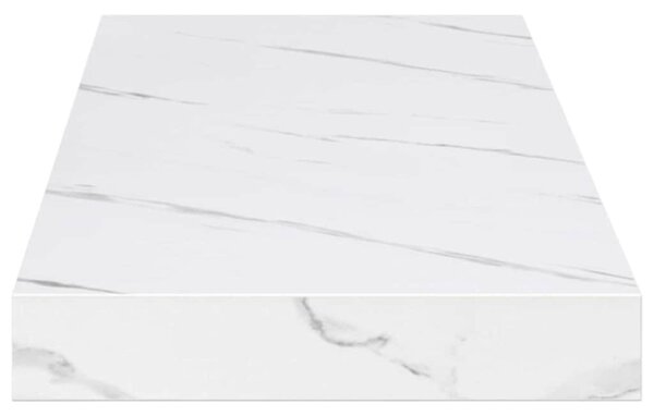 Falpolc tárolóval 4 pcs Fehér márvány 80 x 23,5 x 4 cm Faanyag