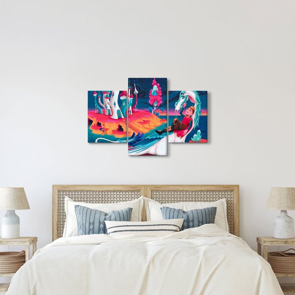 Kép - a herceg és a sárkány hercegnő (90x60 cm)