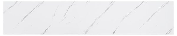 Falpolc tárolóval 4 pcs Fehér márvány 120 x 23,5 x 4 cm Faanyag