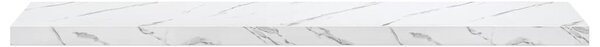 Falpolc tárolóval 4 pcs Fehér márvány 120 x 23,5 x 4 cm Faanyag