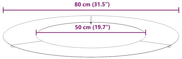 Lapos fa körgyűrű Barna Ø50 / 80 cm időjárásálló acél