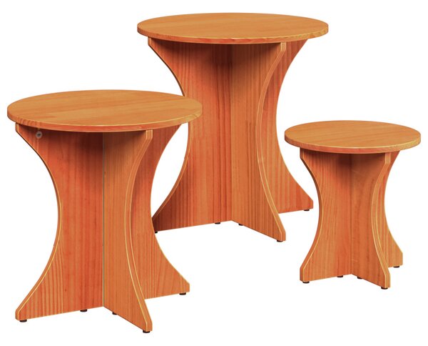 Dohányzóasztal 3 pcs Faggyú barna