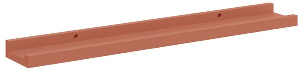 Falpolc polcokkal tárolóval 4 pcs Piros 60 x 9 x 3 cm Faanyag