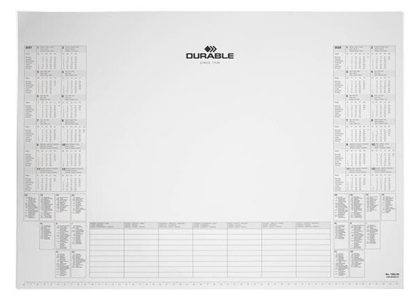 Könyökalátét tömb, 570x410 mm, éves naptárral, DURABLE (DB729202)