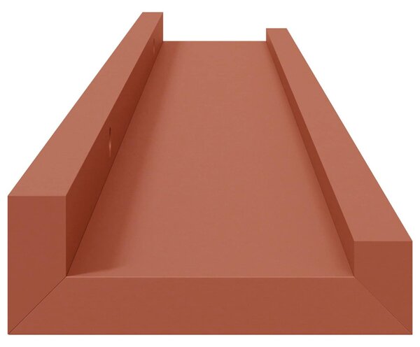 Falpolc polcokkal tárolóval 4 pcs Piros 60 x 9 x 3 cm Faanyag