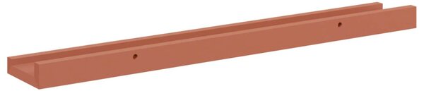 Falpolc polcokkal tárolóval 4 pcs Piros 60 x 9 x 3 cm Faanyag