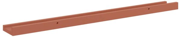 Falpolc polcokkal tárolóval 4 pcs Piros 80 x 9 x 3 cm Faanyag