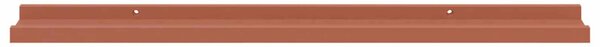 Falpolc polcokkal tárolóval 4 pcs Piros 80 x 9 x 3 cm Faanyag