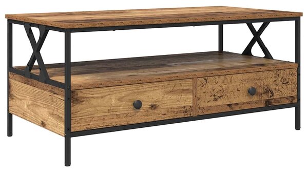 Dohányzóasztal with Drawer Régi fa 100 x 51 x 45 cm Faanyag
