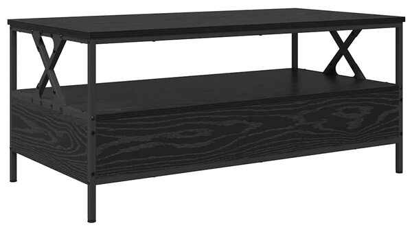 Dohányzóasztal with Drawer Musta tammi 100 x 51 x 45 cm Faanyag