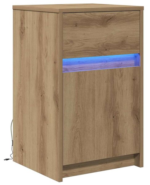 LED Éjjeli Szekrény kézműves tölgy 38 x 34 x 61 cm Szerelt fa