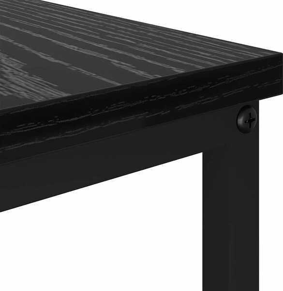Dohányzóasztal with Drawer Musta tammi 100 x 51 x 45 cm Faanyag