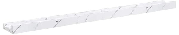 Falpolc polcokkal 2 pcs Fehér márvány 80 x 9 x 3 cm Faanyag