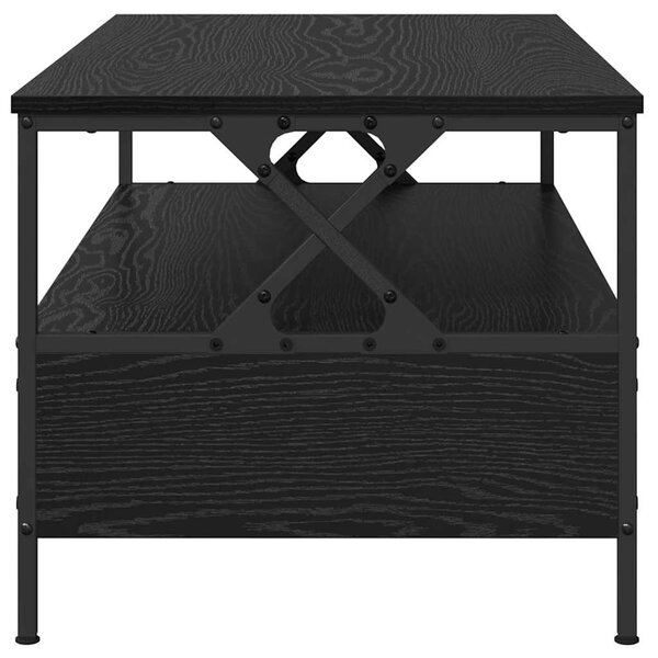 Dohányzóasztal with Drawer Musta tammi 100 x 51 x 45 cm Faanyag