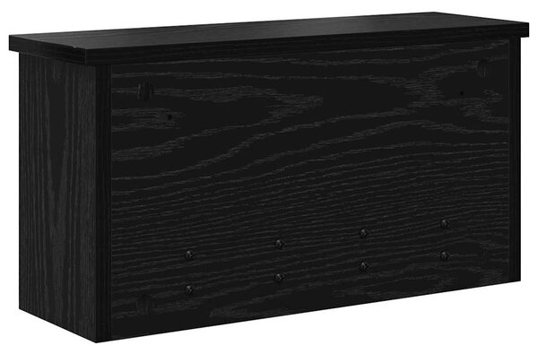Fali Kabáthorog polcokkal Musta tammi 50 x 16 x 26 cm Faanyag