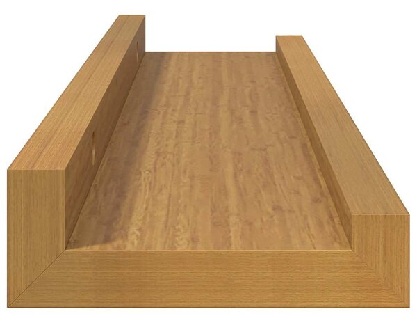 Falpolc polcokkal tárolóval 2 pcs Bézs 40 x 9 x 3 cm Faanyag