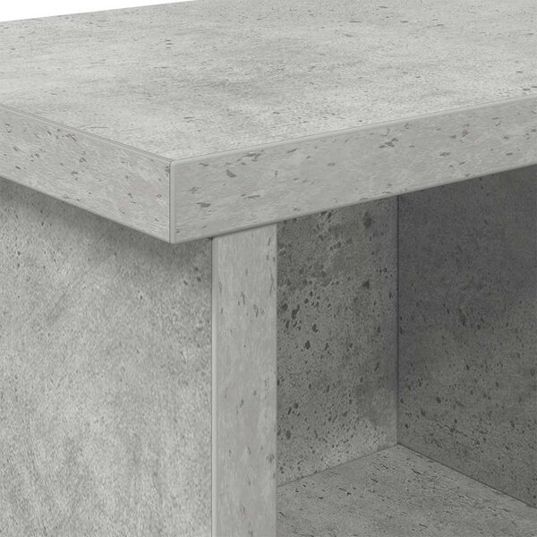 Fali Kabáthorog polcokkal Beton Szürke 100 x 16 x 26 cm Faanyag