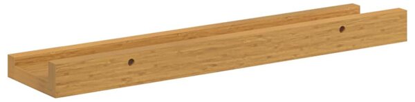 Falpolc polcokkal tárolóval 2 pcs Bézs 40 x 9 x 3 cm Faanyag