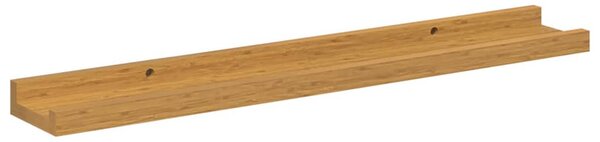 Falpolc polcokkal tárolóval 2 pcs Bézs 60 x 9 x 3 cm Faanyag