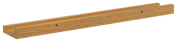 Falpolc polcokkal tárolóval 2 pcs Bézs 60 x 9 x 3 cm Faanyag