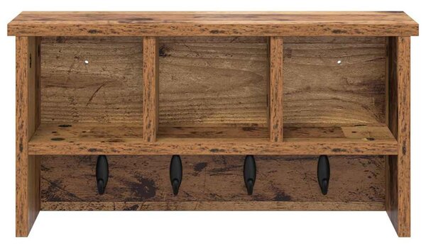 Fali Kabáthorog polcokkal Öreg fa 50 x 16 x 26 cm Faanyag