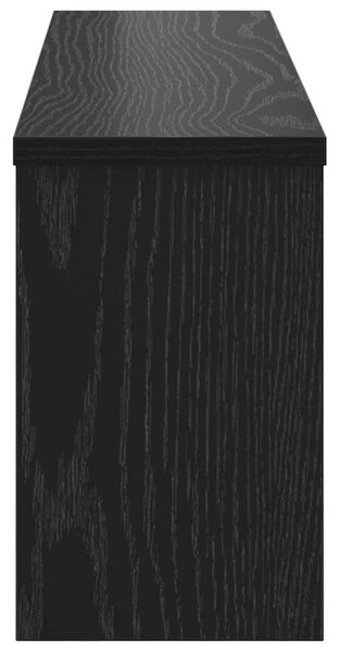 Fali Kabáthorog polcokkal Fekete tölgy 75 x 16 x 26 cm Faanyag