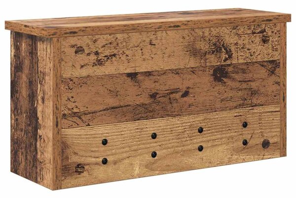 Fali Kabáthorog polcokkal Öreg fa 50 x 16 x 26 cm Faanyag
