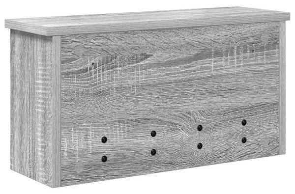 Fali Kabáthorog polcokkal Szürke sonoma 50 x 16 x 26 cm Faanyag