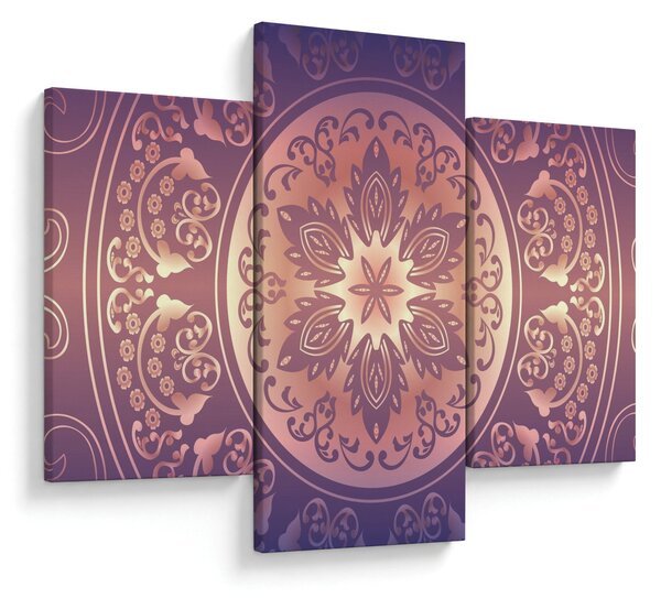 Kép - Mandala lila színátmeneten (90x60 cm)