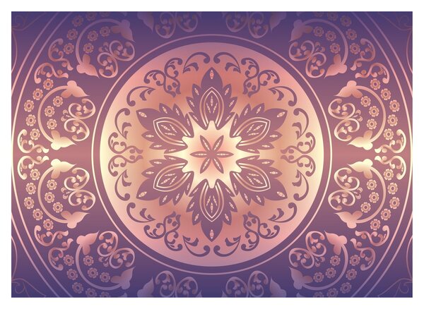 Kép - Mandala lila színátmeneten (70x50 cm)