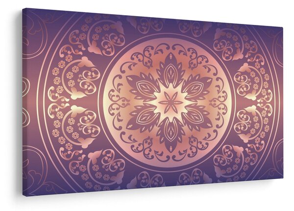 Kép - Mandala lila színátmeneten (90x60 cm)