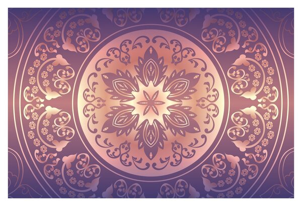 Kép - Mandala lila színátmeneten (90x60 cm)
