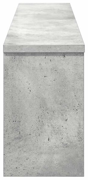 Fali Kabáthorog polcokkal Beton Szürke 100 x 16 x 26 cm Faanyag