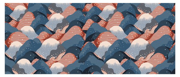 Kép - Hullámok és dombok (120x50 cm)