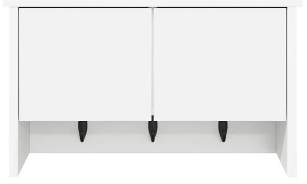 Fali Kabáthorog polcokkal ajtóval Fehér 50 x 20 x 30 cm Faanyag