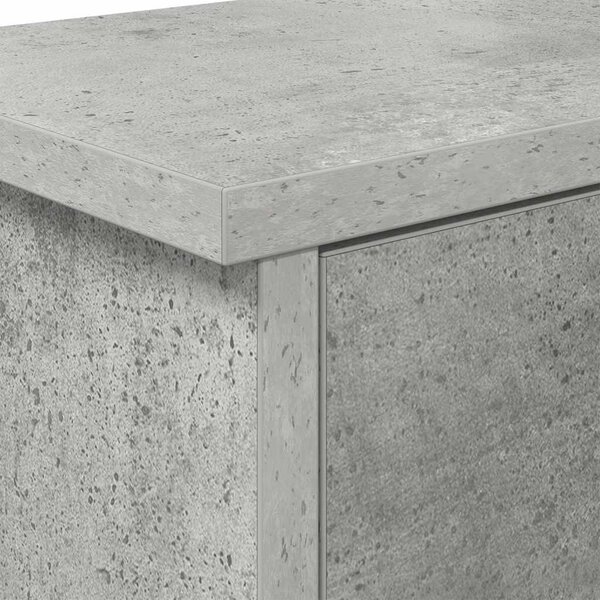 Fali Kabáthorog polcokkal Beton Szürke 80 x 20 x 30 cm Faanyag