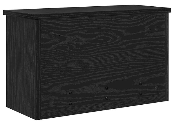 Fali Kabáthorog polcokkal Musta tammi 50 x 20 x 30 cm Faanyag