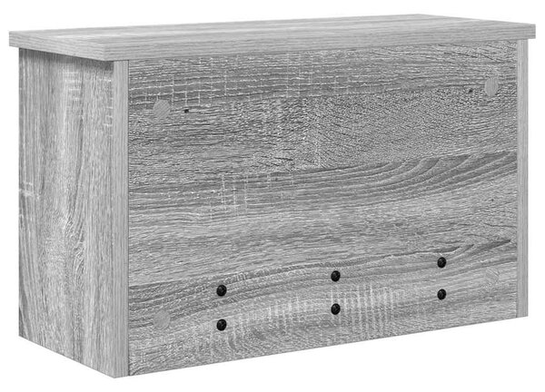Fali Kabáthorog polcokkal Szürke sonoma 50 x 20 x 30 cm Faanyag