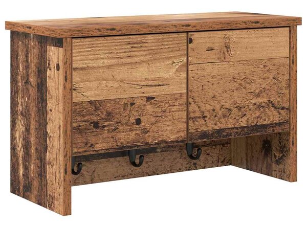 Fali Kabáthorog polcokkal Öreg fa 50 x 20 x 30 cm Faanyag