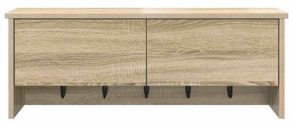 Fali Kabáthorog polcokkal sonoma tölgy 80 x 20 x 30 cm Faanyag