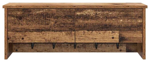 Fali Kabáthorog polcokkal Öreg fa 80 x 20 x 30 cm Faanyag